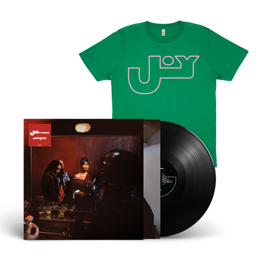 Juniper | Black Vinyl with Signed Insert + Joy Logo Green T-Shirt