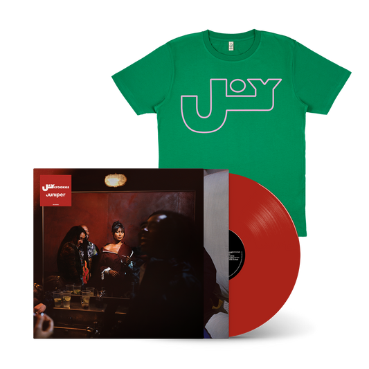 Juniper | Red Vinyl with Signed Insert + Joy Logo Green T-Shirt