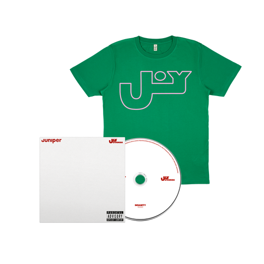 Juniper | Signed White Label CD + Joy Logo Green T-Shirt